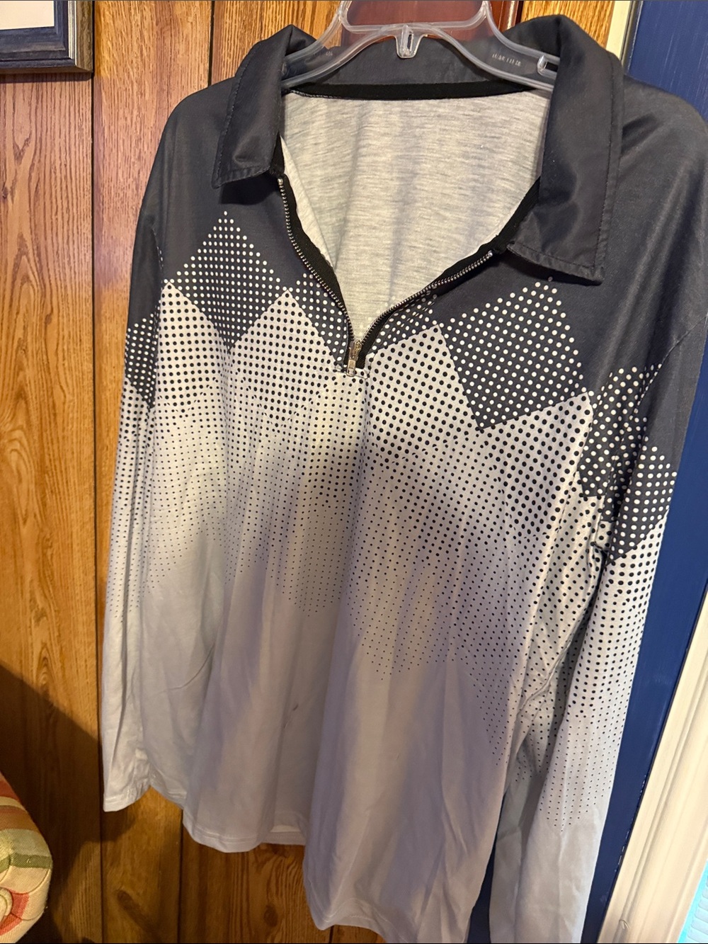 NFINITY Light Gray & Black Tagged Pullover